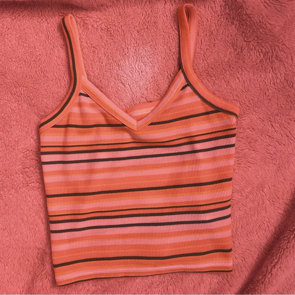SO Cropped Striped Tank Top